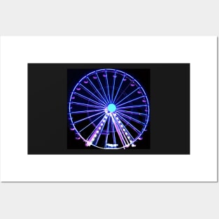 Neon ferris wheel no. 1 Posters and Art